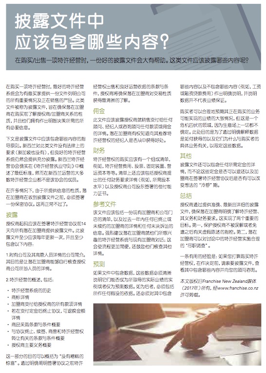 Chinese Disclosure Document