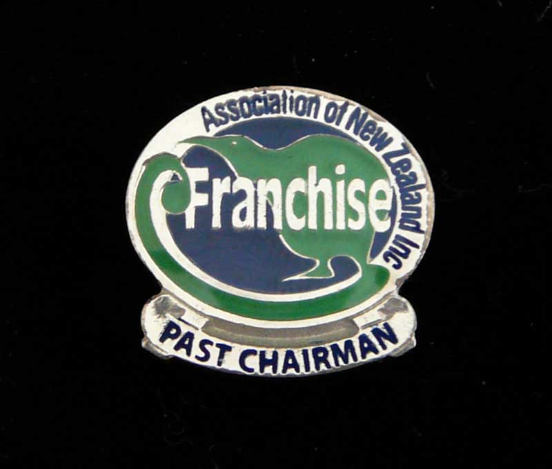 The lapel pin presented to Past Chairmen. Photo courtesy Warren Sare, BNZ. The lapel pin presented to Past Chairmen. Photo courtesy Warren Sare, BNZ.