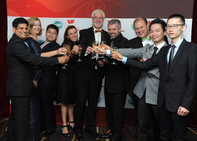 The Mr Minit team celebrated together as Mustufa Primuswala (left) and Lala Liang (second from right) shared the Franchisee of the Year award in the Retail category. The Mr Minit team celebrated together as Mustufa Primuswala (left) and Lala Liang (second from right) shared the Franchisee of the Year award in the Retail category.