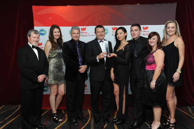 Rory Macdonald (far left) of sponsors Macdonald Bailey Law with some of the team taking BurgerFuel to the world. Rory Macdonald (far left) of sponsors Macdonald Bailey Law with some of the team taking BurgerFuel to the world.