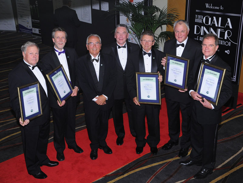 From left to right: Win Robinson; Simon Lord; David McCulloch; Ian Robertson (current FANZ Chairman); Robert Fowler; Stewart Germann; Fraser Heaven From left to right: Win Robinson; Simon Lord; David McCulloch; Ian Robertson (current FANZ Chairman); Robert Fowler; Stewart Germann; Fraser Heaven