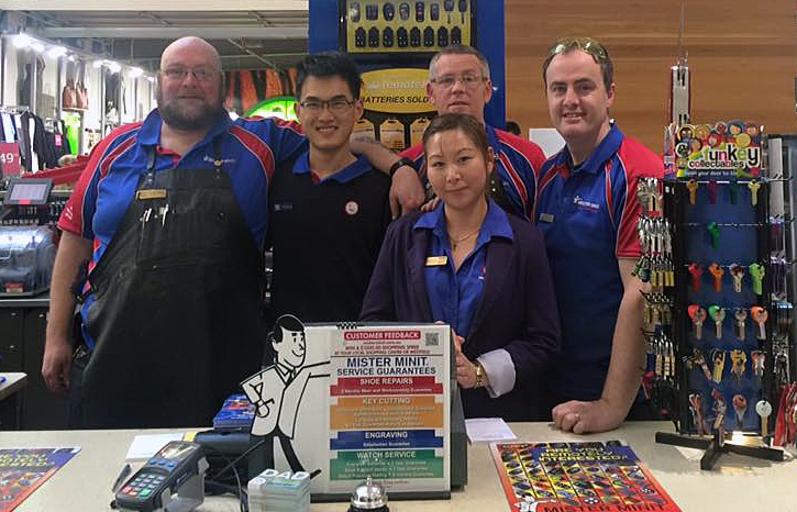 The team at Mister Minit St Lukes - the Supreme Franchisees of the Year for 2016/17. Amanda and Michael Ash are on the right. The team at Mister Minit St Lukes - the Supreme Franchisees of the Year for 2016/17. Amanda and Michael Ash are on the right.